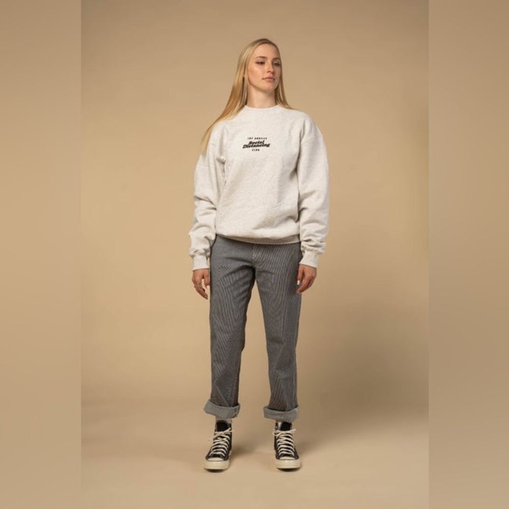 House of PH8 sweatshirt. Stay Back 6 Feet, Los Angeles Social Distancing Size S.